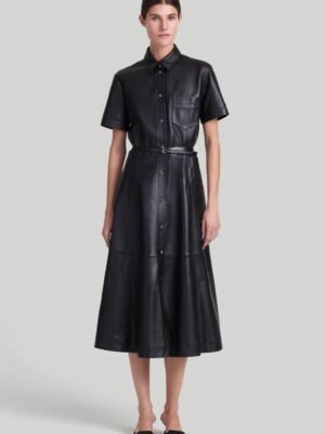 2026 Black leather dress ALTUZARRA