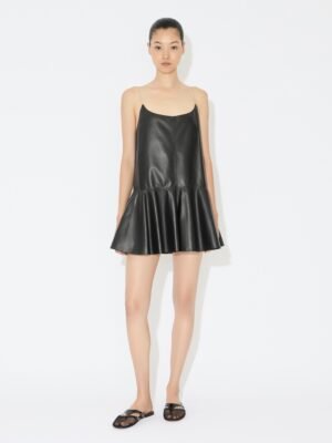 Alaia black mini slip dress, high quality.