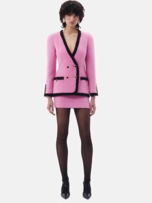 New stylish Alessandra Rich pink jacket set