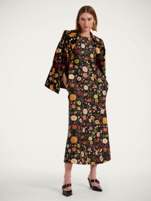 New fashionable La Doublej long dresses with various floral prints