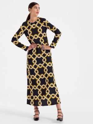 New fashionable La Doublej chain print long dress