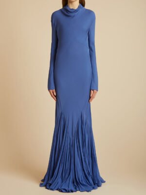 Khaite dress, blue and black long