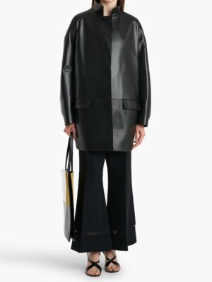 Khaite black leather jacket