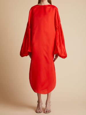 Khaite dress, red and black long