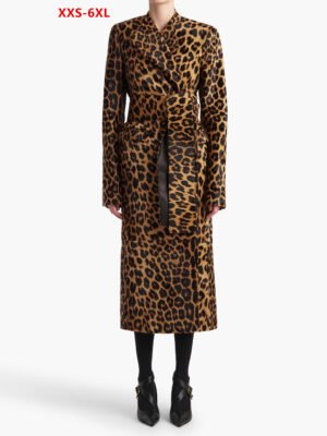 Khaite long leopard print coat.