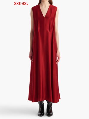 khaite burgundy long dress