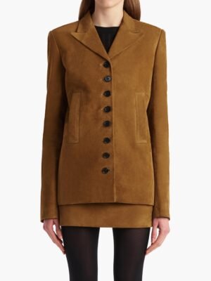 Khaite suede leather jacket.