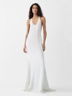 New fashionable JACQUEMUS white long dress