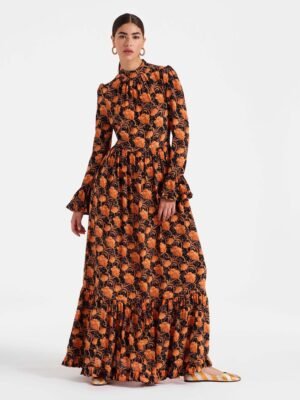New fashionable La Doublej floral print long dress