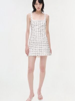 Simkhai dress short sequined white