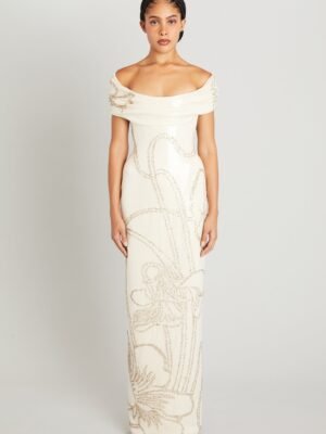 2026 New Fashionable Top-Tier Wiederhoeft White Strapless Dress