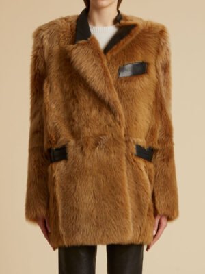 Khaite brown fur coat