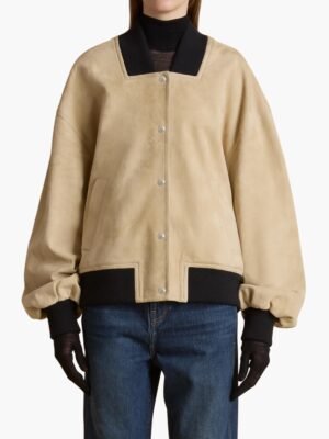 Khaite suede leather jacket