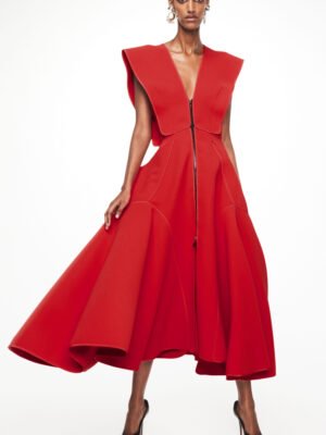 New fashionable Maticevski red long dress